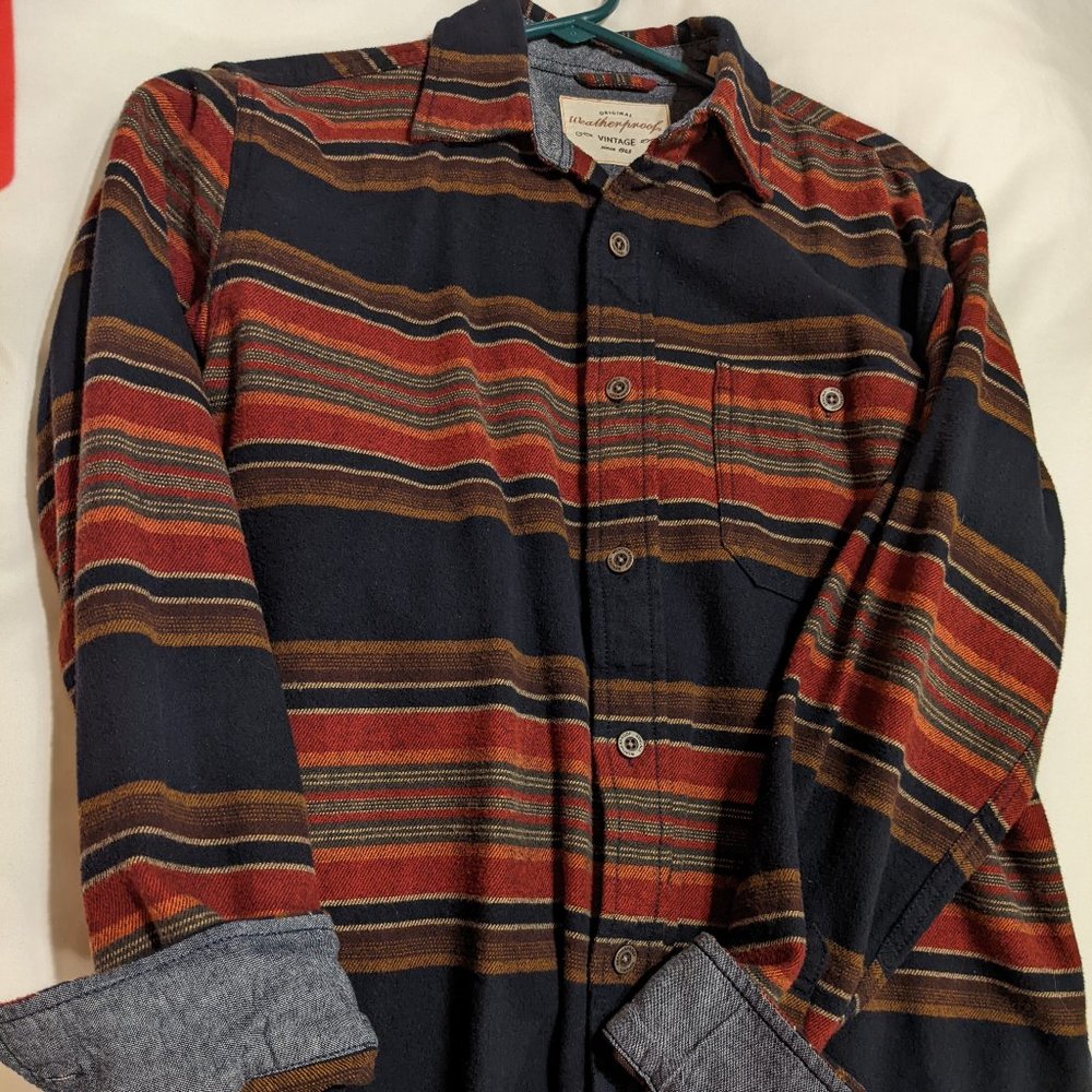 Original Weatherproof Vintage Cotton Longsleeve Shirt Mens' Small